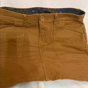 Prana Mini Skirt in Warm Brown